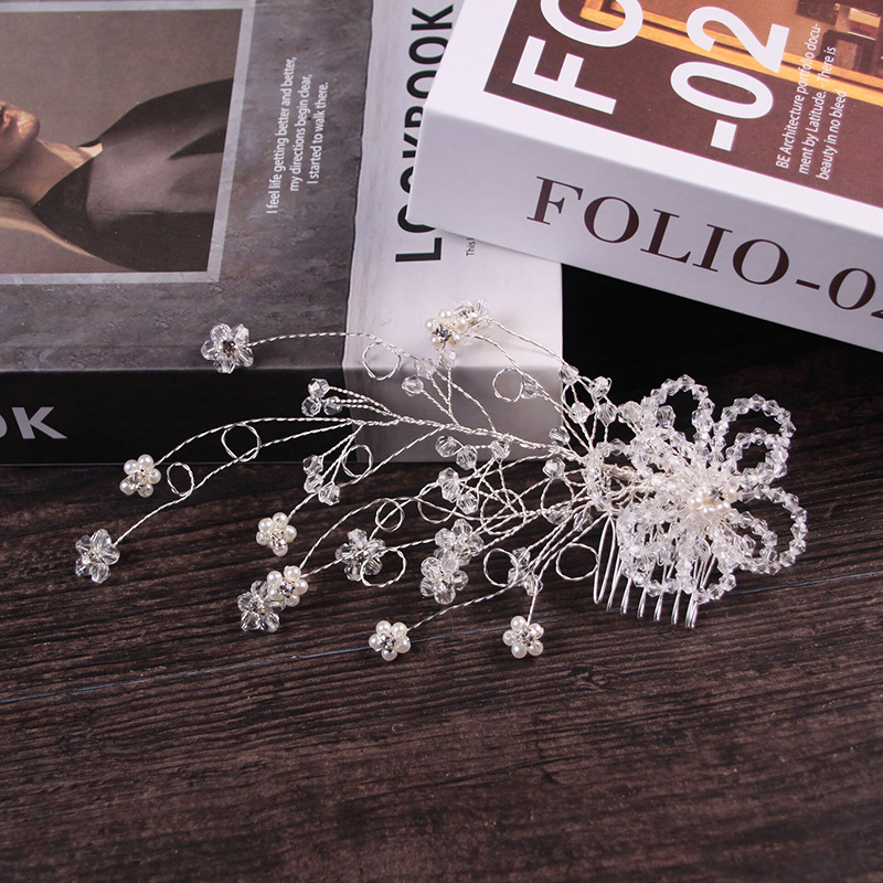 新娘经典简约手工发饰头饰影楼婚纱摄影伴娘礼服饰品配饰