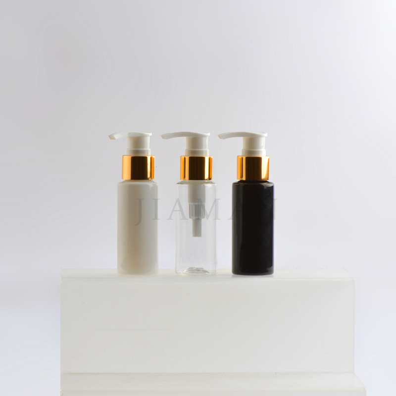 60ml毫升平肩瓶配电化铝乳液分装按压瓶 螺旋泵瓶 洗手液分装瓶