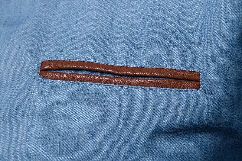 Herrenhemd-Design. Herren-Jeanshemd aus Denim-Baumwolle_voghion.com