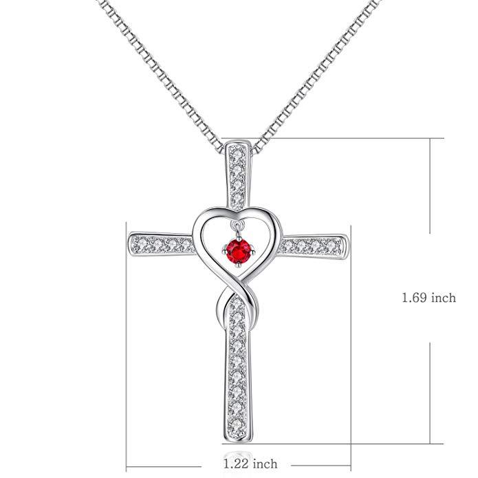 Retro Cross Heart Shape Alloy Inlay Rhinestones Women's Pendant Necklace 1 Piece display picture 8