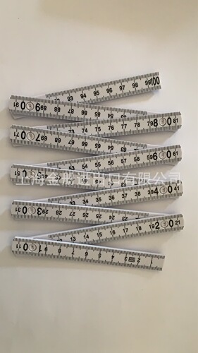 Cross-border ABS wood folding ruler 1M 10-fold white folding ruler woodworking foldable ruler ten-fold plastic ruler