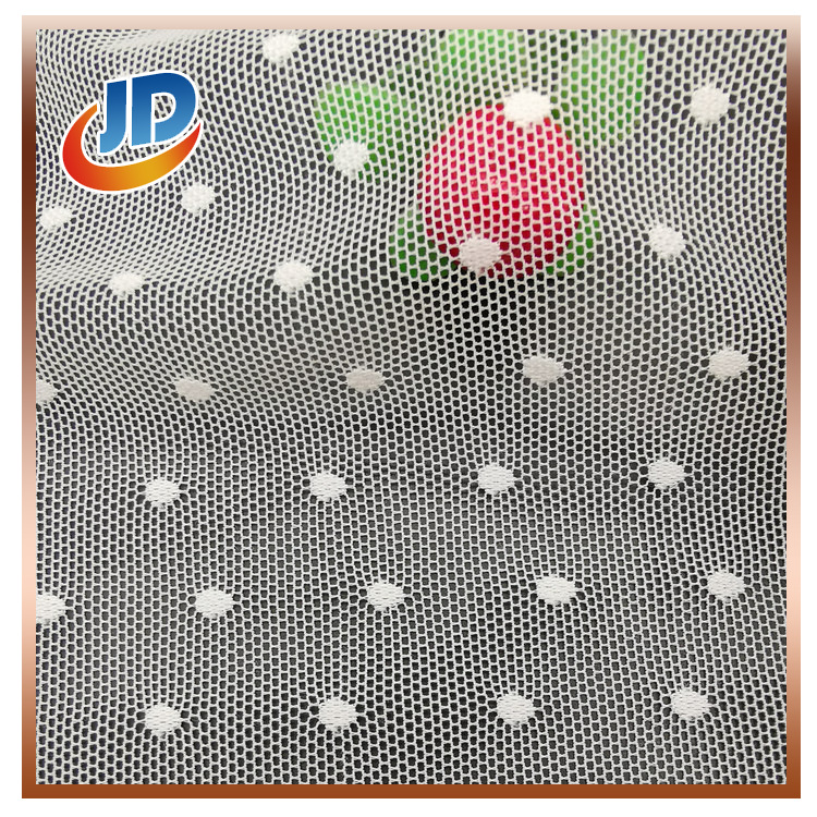 锦氨点点布 连衣裙点点花网布 柔软弹力提花网纱 3104509