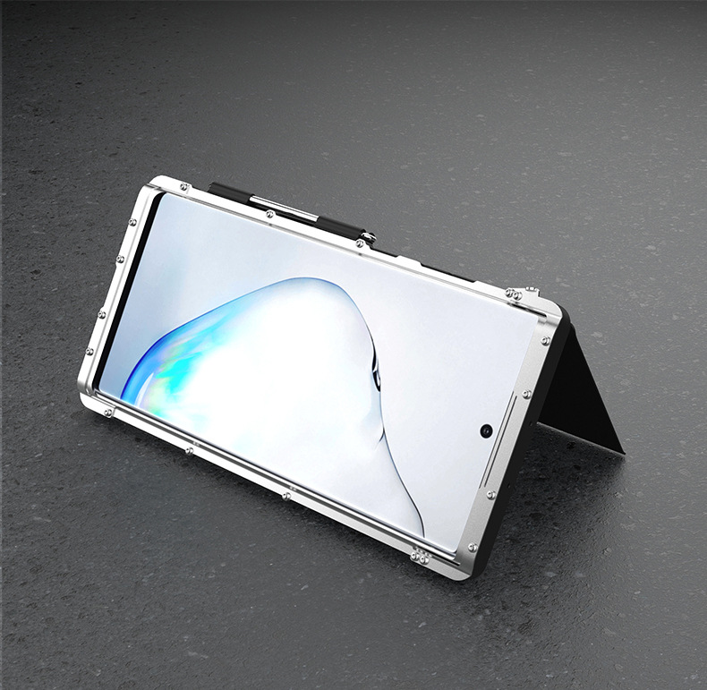 Armor King Iron Man Luxury Shockproof Stainless Steel 360° Rotating Metal Flip Case Cover for Samsung Galaxy Note 10 Plus & Samsung Galaxy Note 10