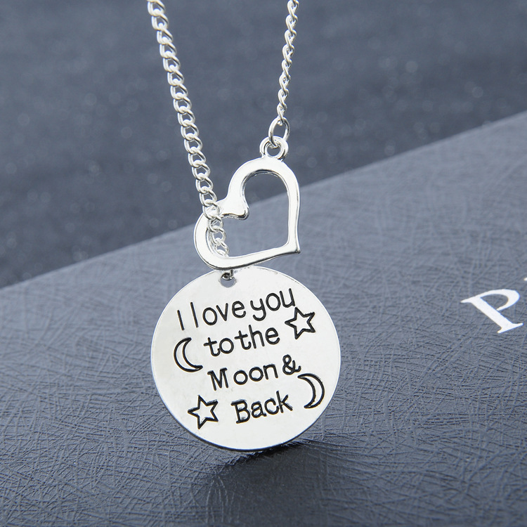 New fashion letters I love you to MoonBack love necklace yiwu nihaojewelry wholesale