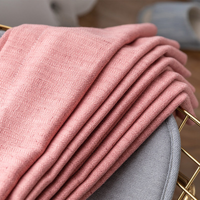 廠家直銷 新款現代簡約加厚棉麻提花繡花客廳臥室窗簾布 成品定制