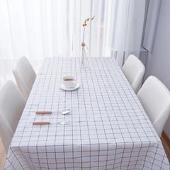 Grid tablecloth Nordic PEVA tablecloth waterproof heatproof oilproof wash-free dining tablecloth coffee table cover plastic table mat