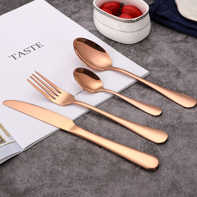 Spoon1010不锈钢刀叉勺 餐具西餐牛排刀叉勺 镀金高档餐具