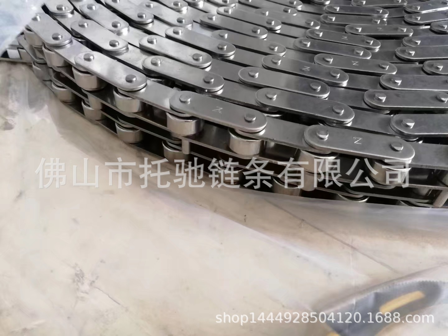 厂家输送链特种输送链发动机正时链16A加长轴隔节带V型导轨