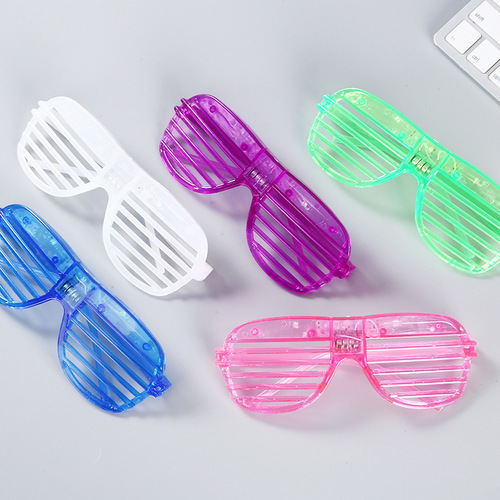 Blinds LED luminous glasses Night running party concert props cheering props flash glasses fluorescent glasses