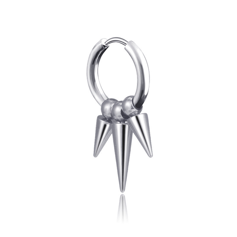 Ear buckle three -pointed steel color