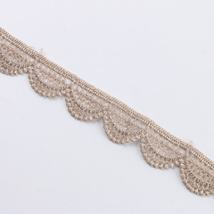 Factory supply of clothing accessories soluble lace fabric, woven polyester filament soluble mesh lace edge supply