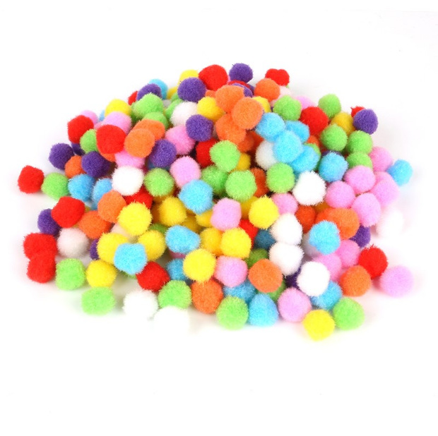 Material Hair Ball Jewelry Pompom Color...
