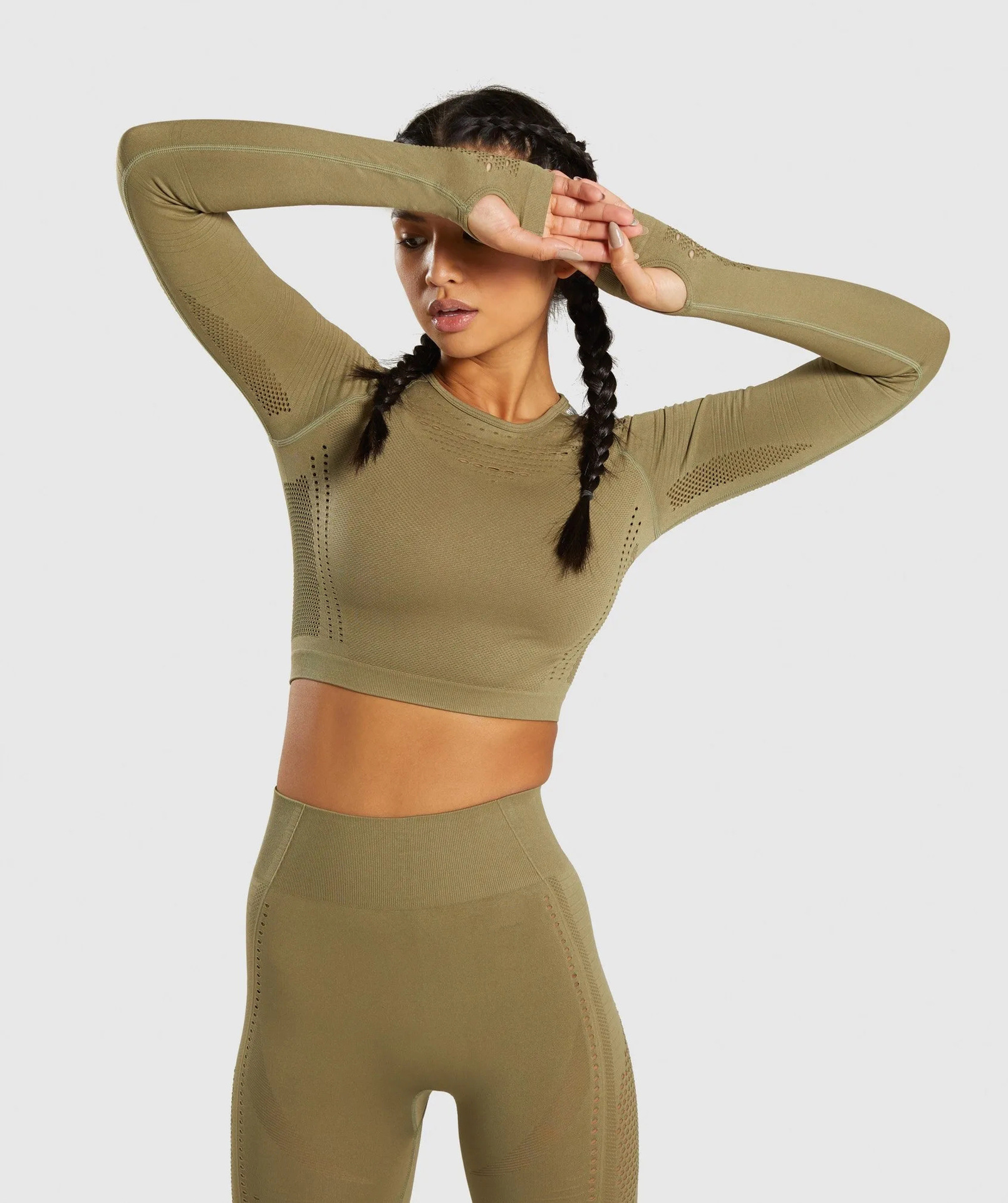 long-sleeved quick-drying tops high-waist yoga pants nihaostyles clothing wholesale NSXER80952