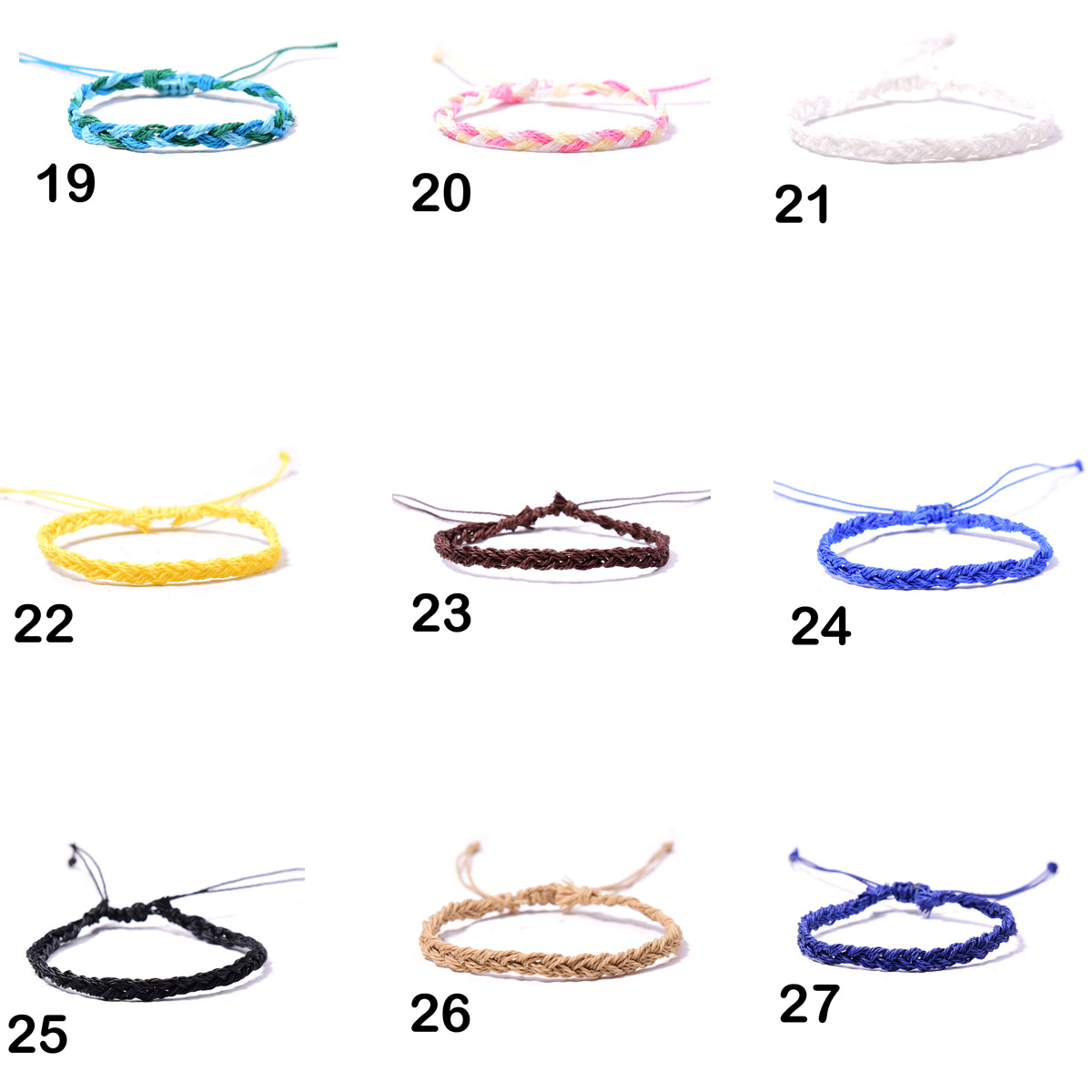 Style Ethnique Couleur Unie Fil De Coton Tresser Femmes Bracelets display picture 3