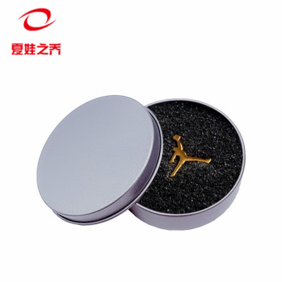 马口铁盒定制 蜡烛香薰小罐 党徽章65*25圆形开窗铁盒 饰品礼盒|ms