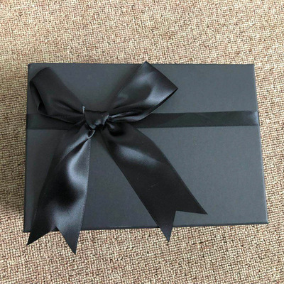 黑色长方形礼品包装纸盒 天地盖礼品盒定做 高档香水口红包装纸盒