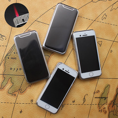 Creative phone windproof sliding inflatable lighter red flame cigarette lighter smoking gift gift wholesale