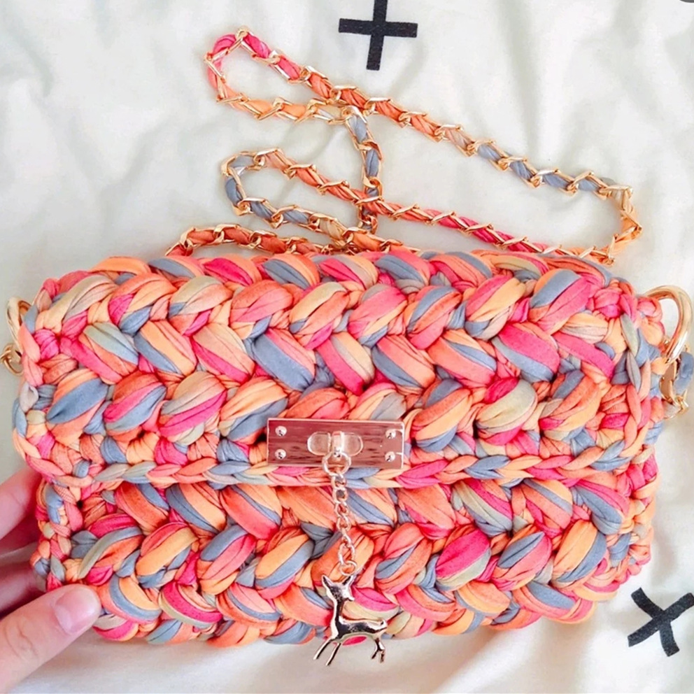 布条线手工编织DIY泫雅妈妈包包段染花式毛线小红书抖音同款批发