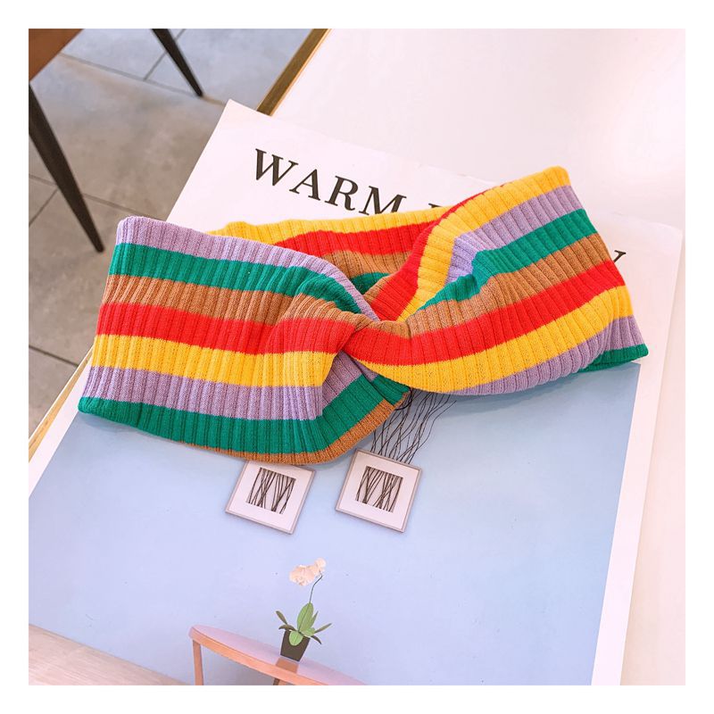 Simple New Woolen Knitting Wild Cross-style Hair Band display picture 17
