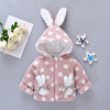 Demi-season sweater, rabbit with bow, jacket, children's clothing, new collection, 2020