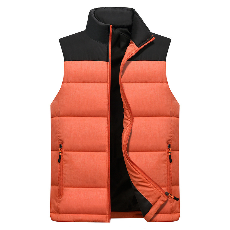 Winter Warm Vest Men's Fattening Thickened Down Cotton Vest Shoulder Vest Jacket Men's Outdoor Sports Vest