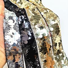 Cross-border mesh scale sparkling bead embroidery edge ribbon bar code DIY hair accessories belt accessories clothing accessories