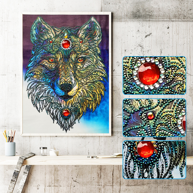 Wolf Head Diamond Painting 1