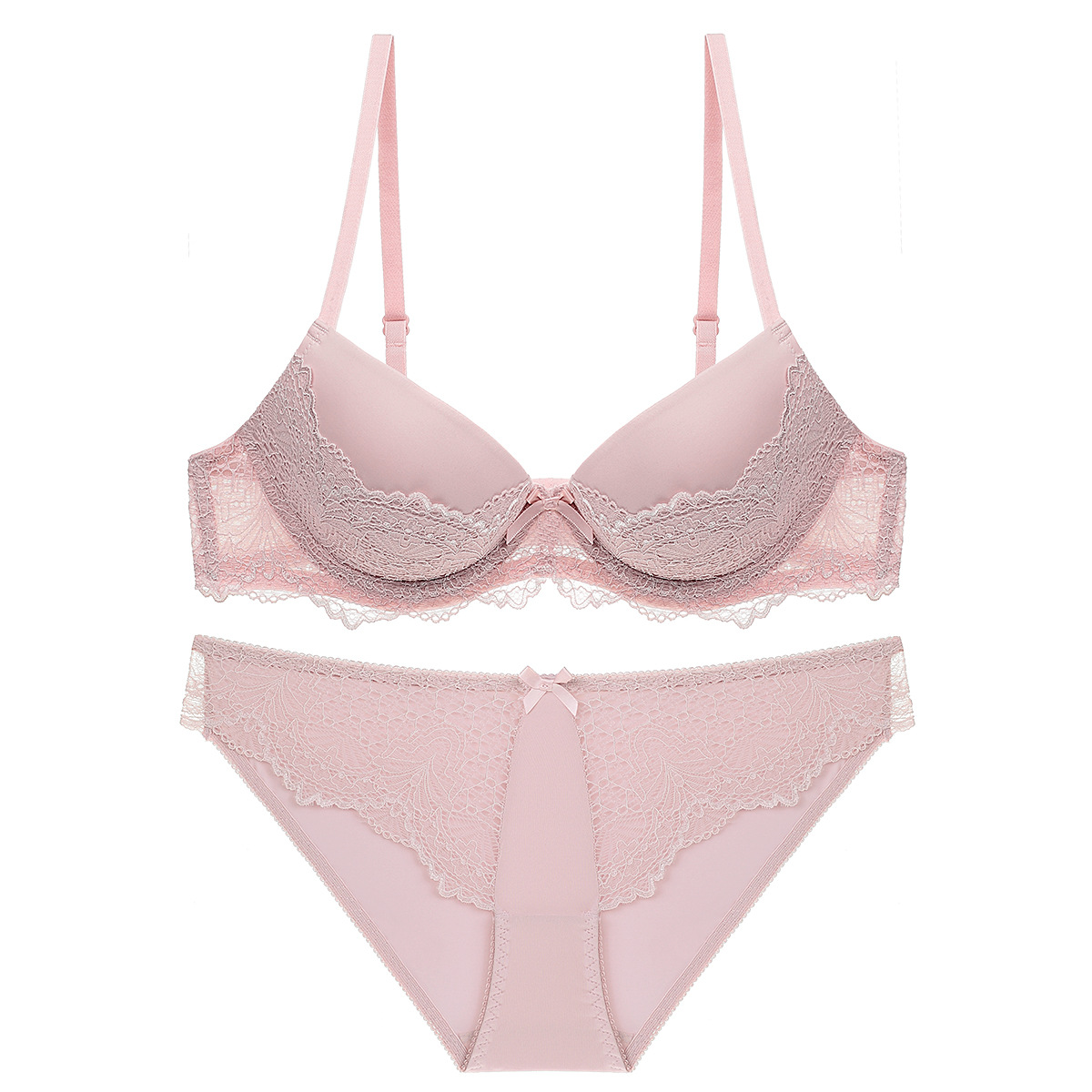 Ensemble de soutien-gorge en dentelle pour filles, sous-vêtements épais, Sexy, pour femmes, 1708_voghion.com