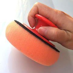 Manufacturer Direct Sale Car Waxing Handle Sponge Magic High-Gloss Sponge Adhesive Disc ABS Material Shockproof Durable 3-inch