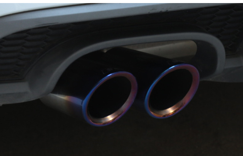 Suitable for Audi Q3 tail throat A3A6LQ5/A4 Titanium Black/A1/A4L/Q7/A6 exhaust pipe blue plated exhaust pipe