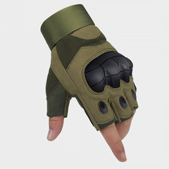 Sports Tactical Half Finger Gloves for Men, Military Enthusiasts Outdoor Sports Fitness Cycling Gloves, Finger Exposure, Breathable