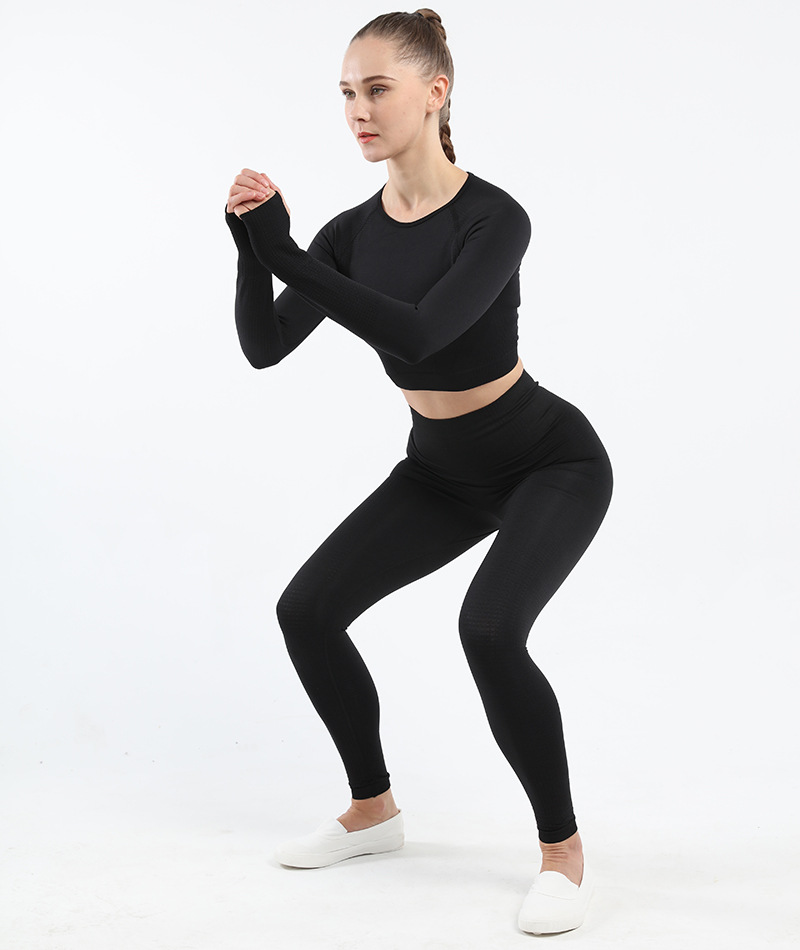 Décontractée Des Sports Couleur Unie Col Rond Survêtement T-shirt Leggings display picture 48