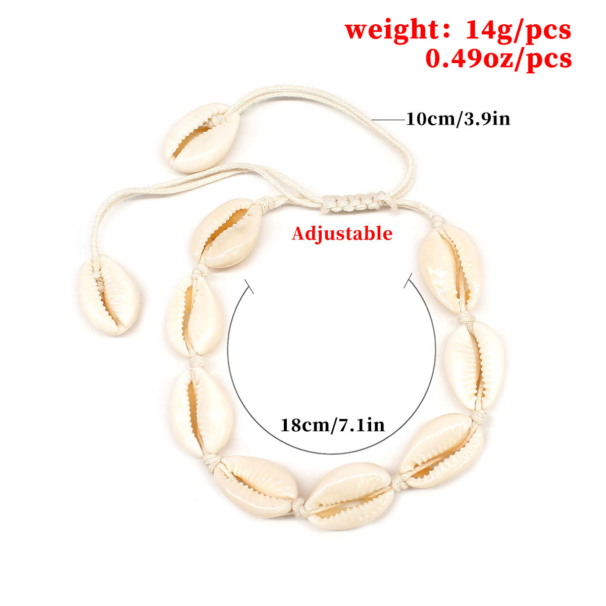 15g Weight Wholesale Jewelry Casual Vacation Shell Shell Anklet