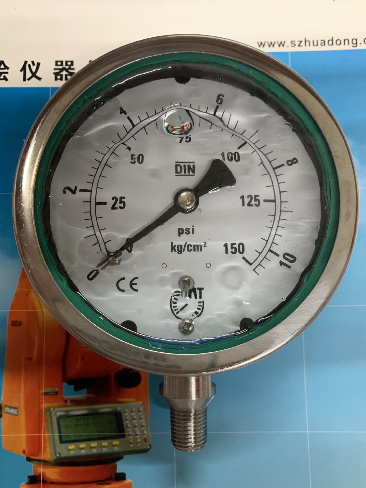 304不锈钢IMT耐震压力表YN100油压表水压表表盘100MM