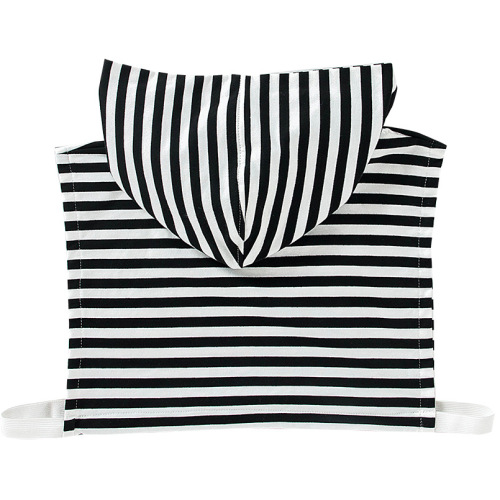 Korean summer new style retro striped hooded shawl fake collar