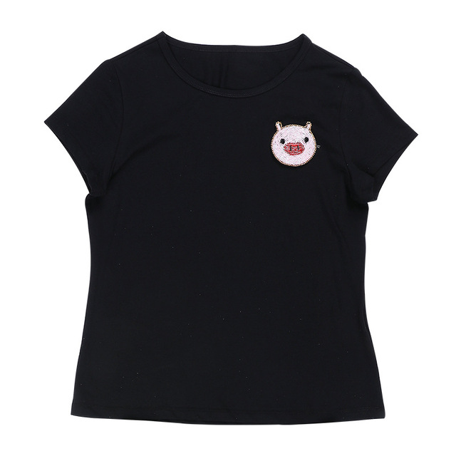 New Summer Cartoon Piglet Loose Comfortable Slender Cotton T-shirt