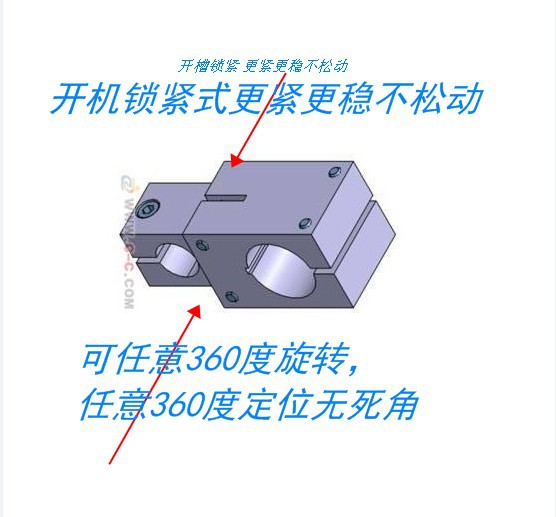 360度旋转支架万能旋转式光轴万向节机械手旋转支柱360度可调节夹