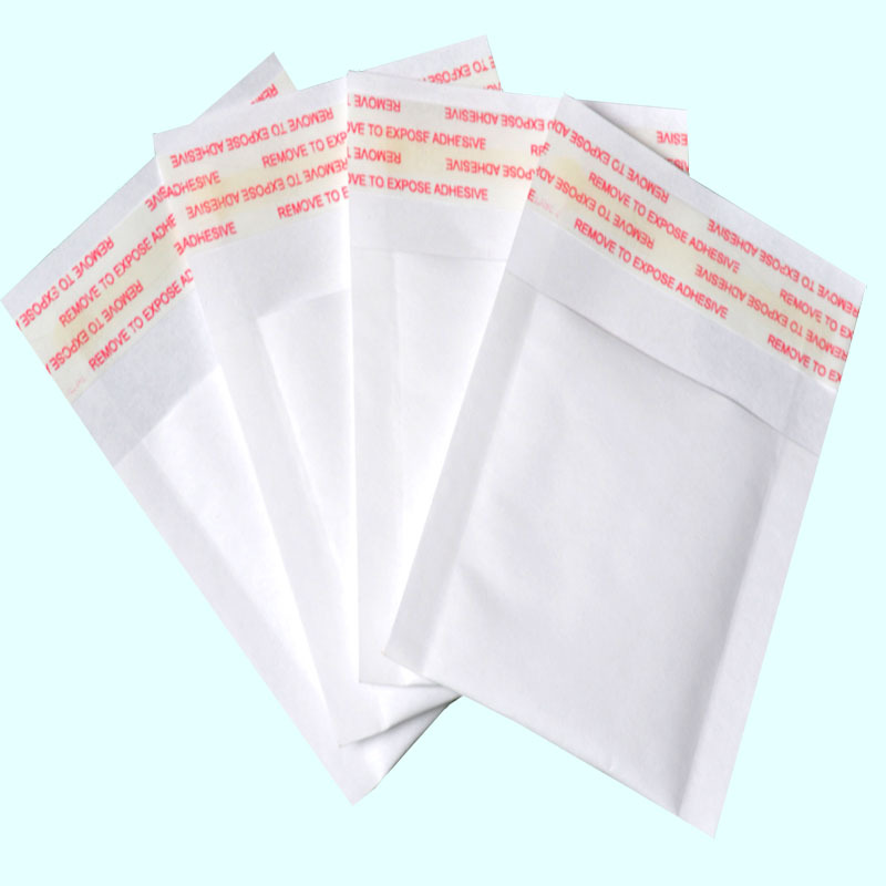 超小号白色牛皮纸气泡信封80*80毫米自封信封文具饰品名片包装