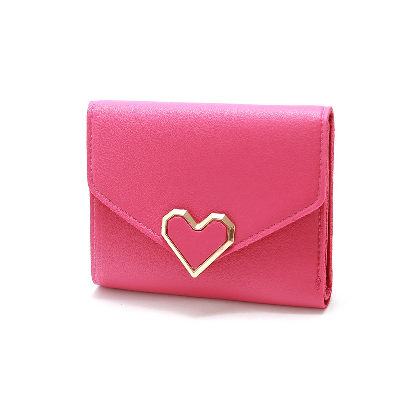 Retro Three-fold Heart-shaped Buckle Wallet display picture 23