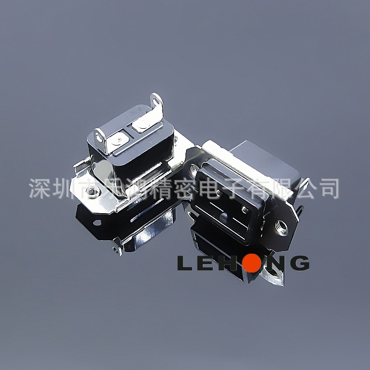 AC-007B带铁壳/125V-7A电源/AC插座/电源插座/品字插座/AC母座/