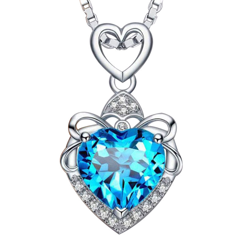 Elegant Heart Copper Plating Pendant Necklace display picture 5