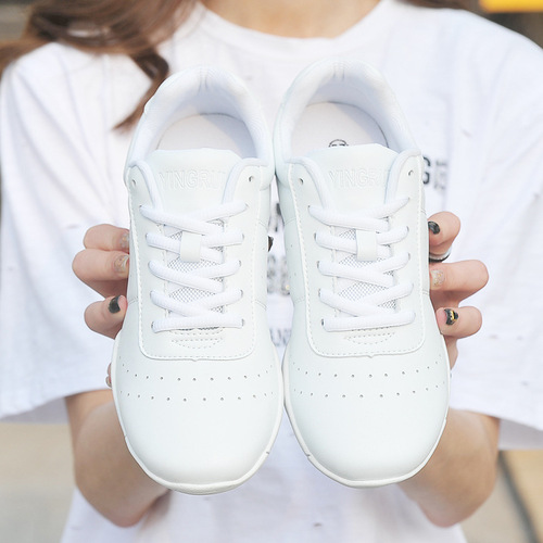 Yingrui white competitive aerobics shoes, women's dance shoes, soft sole, non-slip cheerleading shoes, children's training shoes, 610
