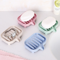 創意環保小麥秸稈可瀝水香皂盒 浴室香皂架 衛生間瀝水肥皂收納盒