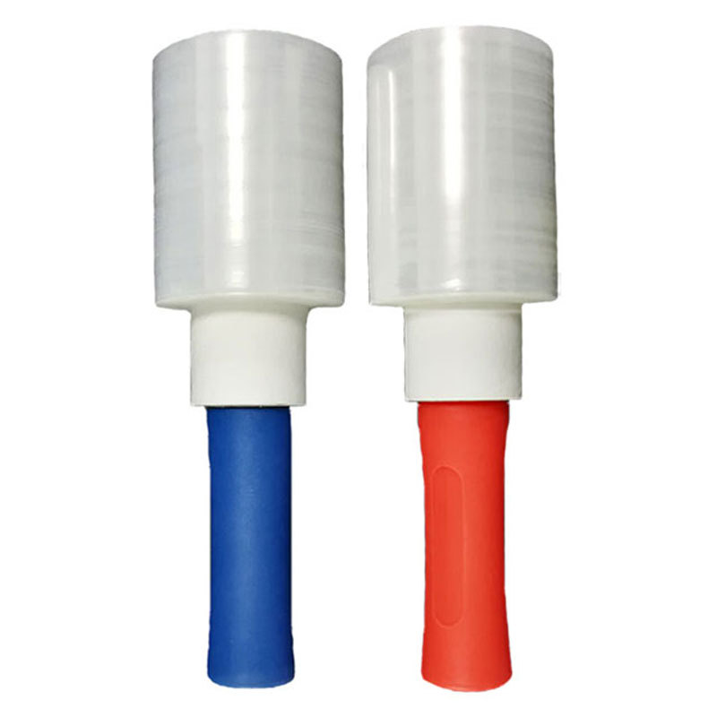 厂家直供pe小拉伸膜 可定制透明自粘 工业保鲜膜 塑料手柄缠绕膜|ms