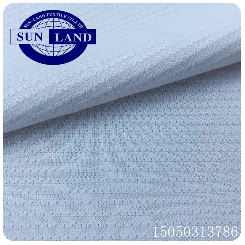 厂家直销 横条网眼布 针织汽车做垫面料 纬编提花运动网眼布 160g