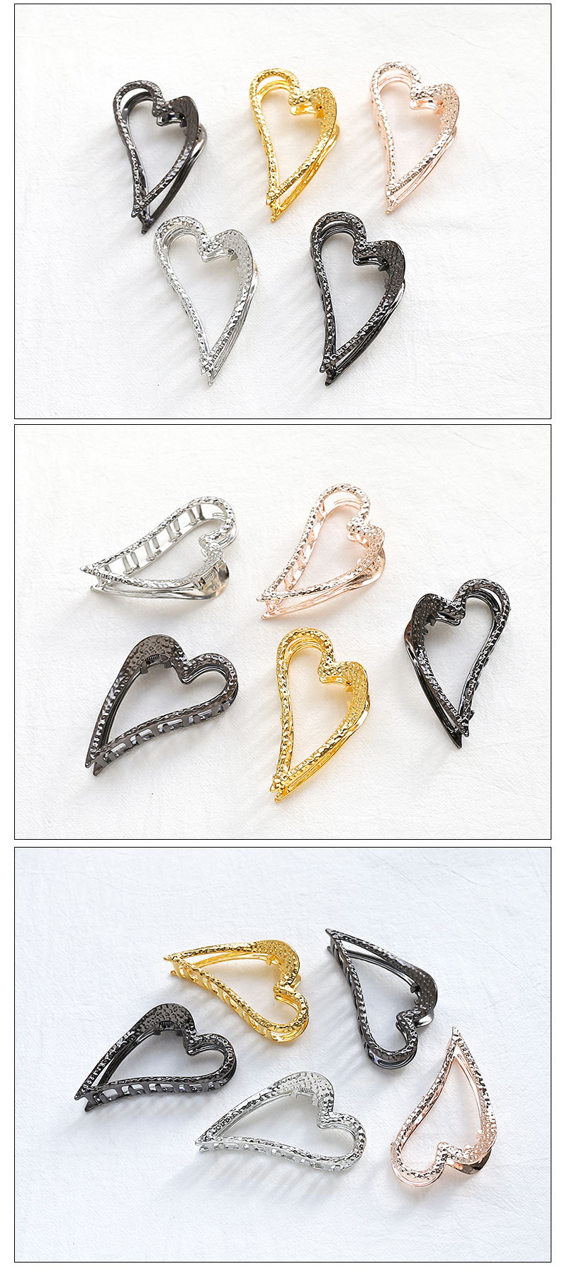 Fashion Heart Shaped Retro Metal Hairpin Female Alloy Hair Accessoriespicture1