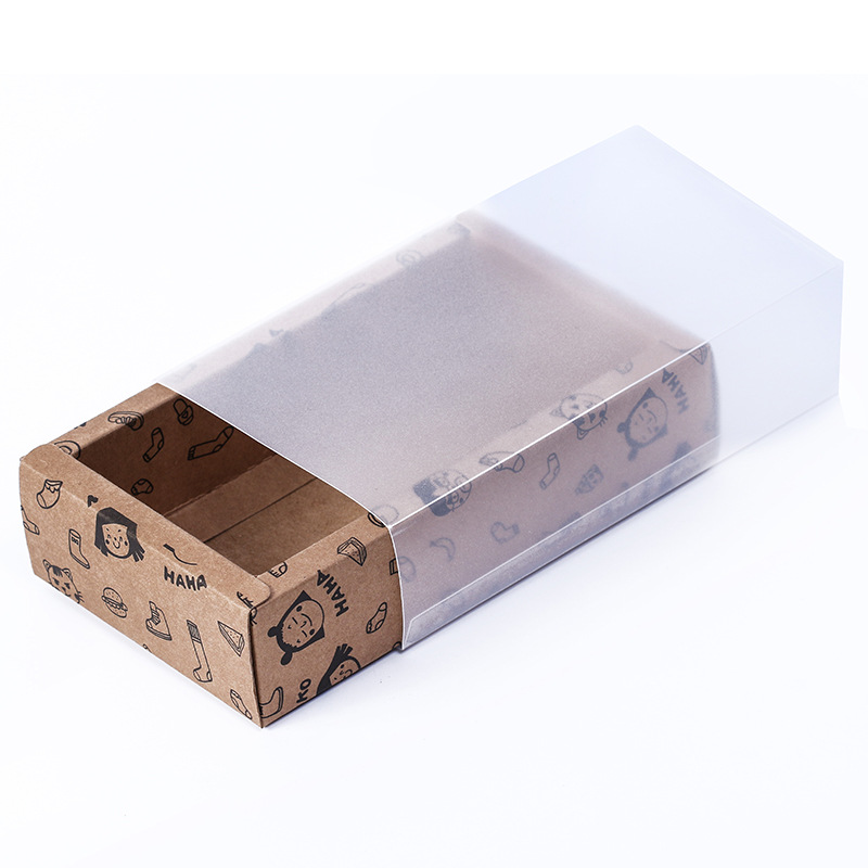 透明包装盒PVC PET盒儿童袜盒内衣盒 牛皮纸包装盒 服装盒 抽屉盒