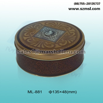 供应圆形马口铁金属罐  月饼铁盒 糖果铁盒 通用休闲食品铁盒包装