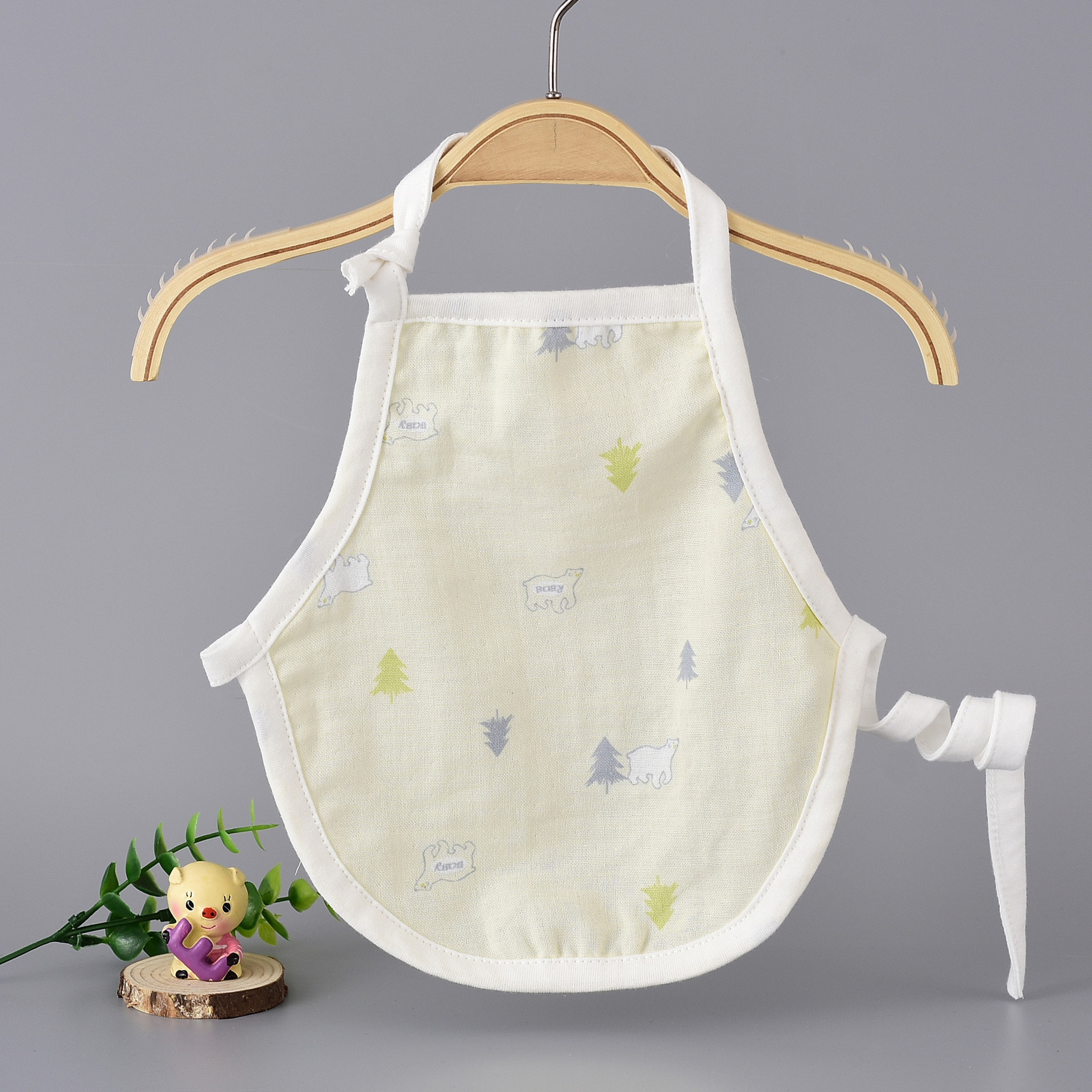 咖卡熊新款男女寶寶純棉紗布肚兜廠家直銷嬰幼兒護肚肚圍多色可選