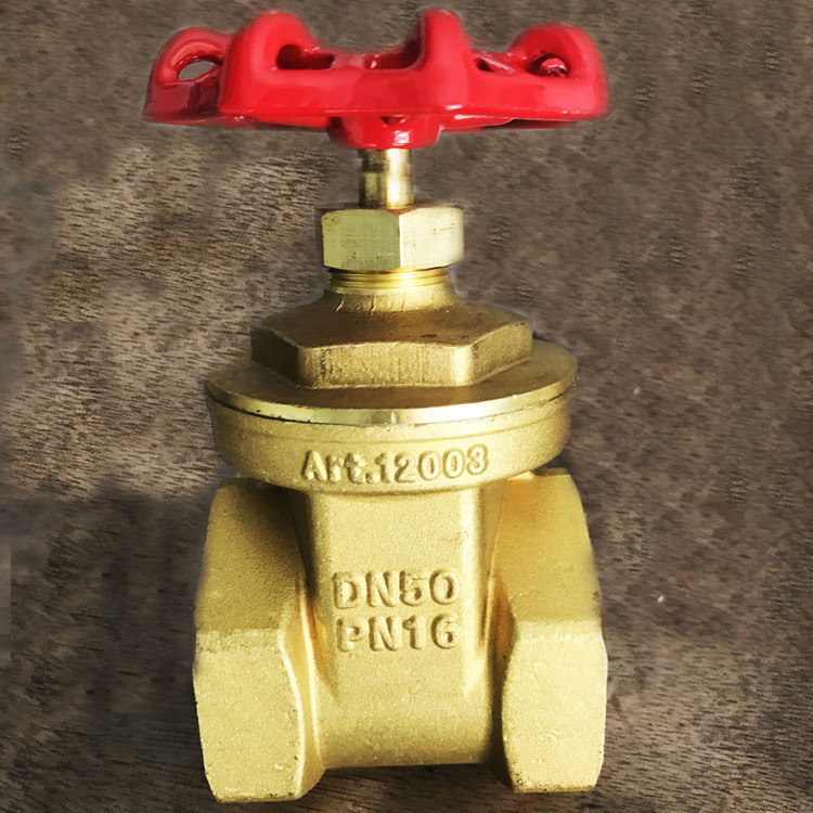 玉环 国标手动黄铜闸阀 加厚铜闸阀 Z15W-16T DN32 黄铜磁性闸阀